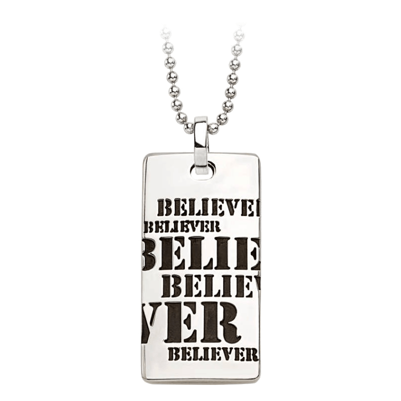 Ciondolo BELIEVER con catena seconda immagine
