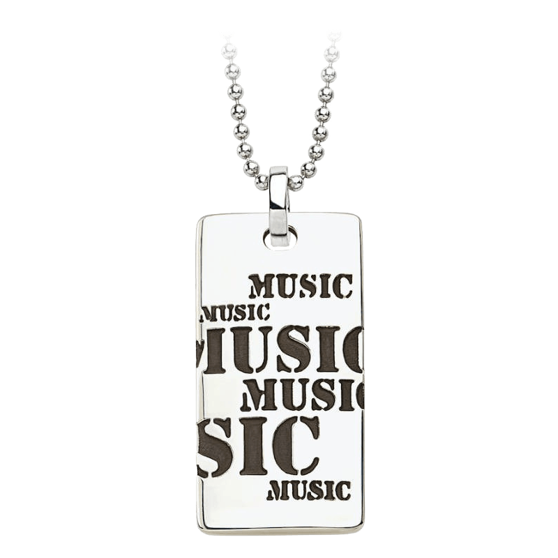 Ciondolo MUSIC con catena seconda immagine