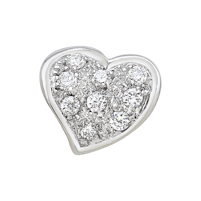 Cuore grande pavè brillanti